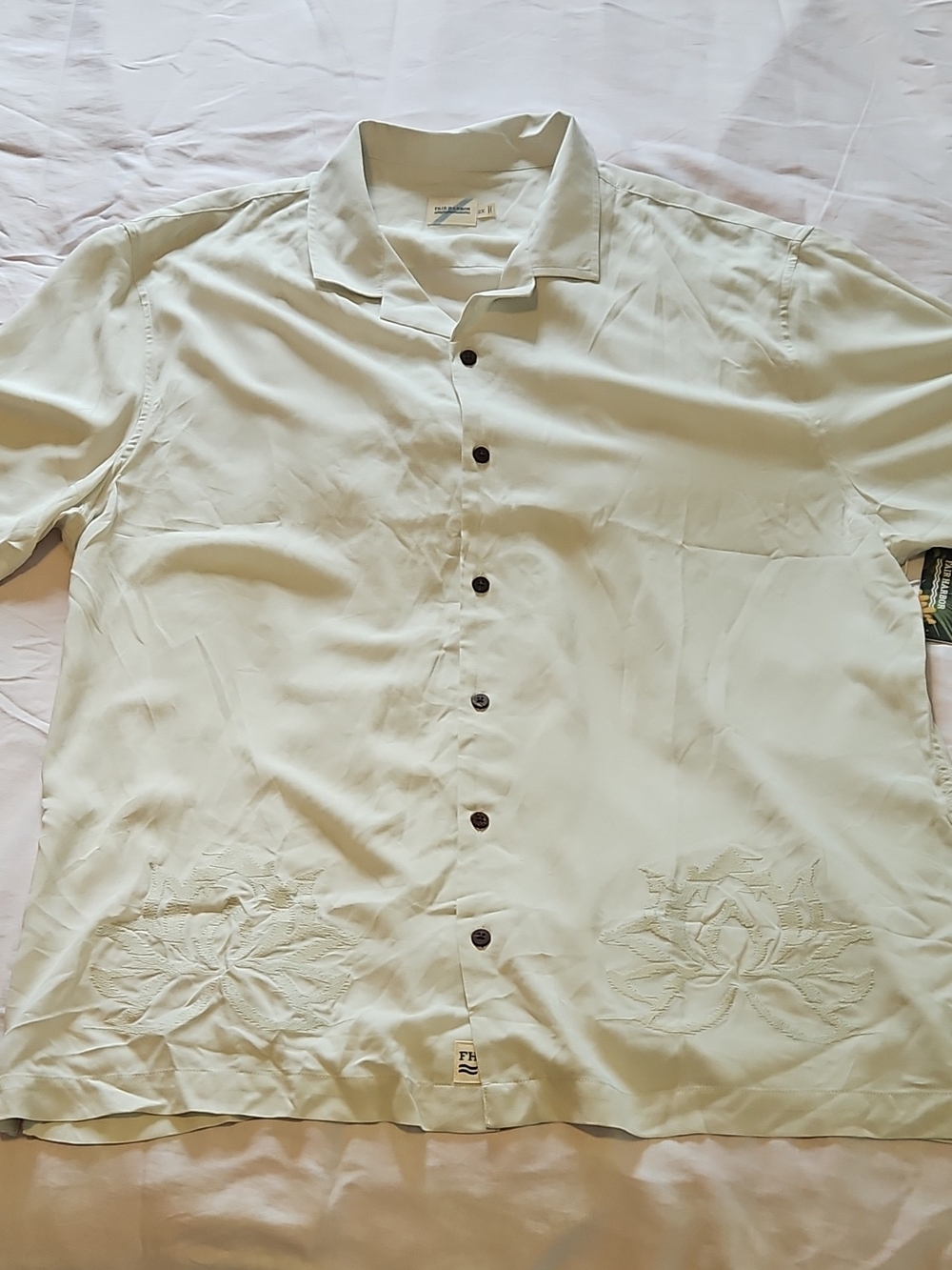 Fair Harbor Men's Short-Sleeve in Cream Collaboration With HBOs The White Lotus
